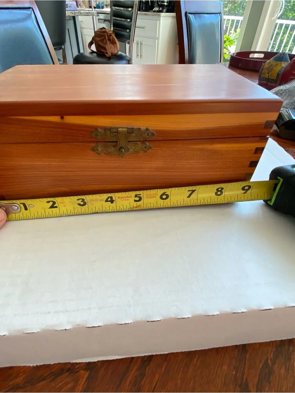 Wood Jewelry and Keepsake Box in Natural Brown